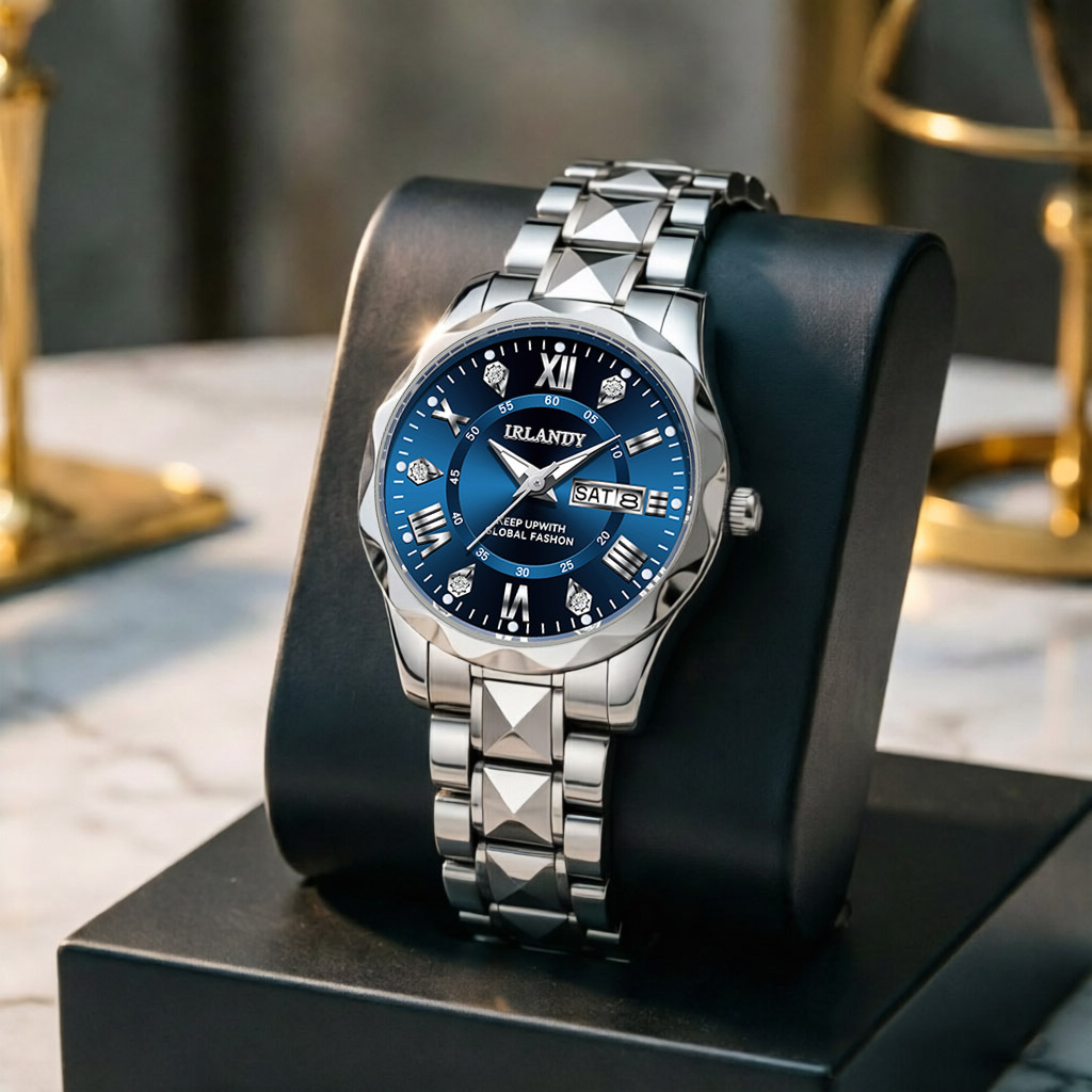Women's Elegant Round Quartz Watch, Gift for Special Occasions