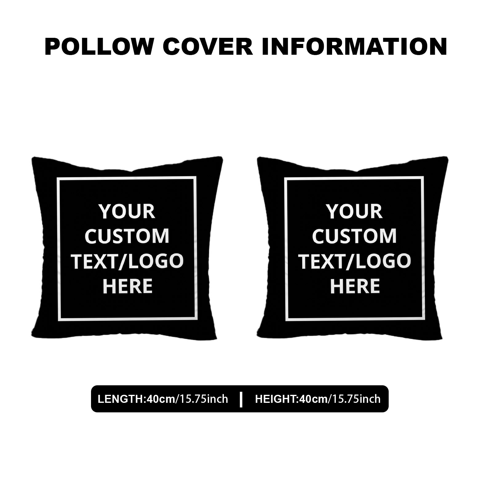 TEMU Lot de 2 housses de coussin personnalisées imprimées , plusieurs spécifications disponibles, taie d'oreiller décorative douce pour chambre,