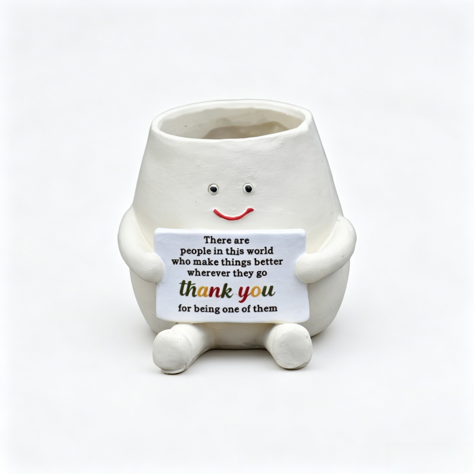 TEMU Cute Resin Succulent Planter Figurine With Inspirational Quote Card, Positive Affirmation Plant Holder, Thank You Gifts For Women Teacher Nurse