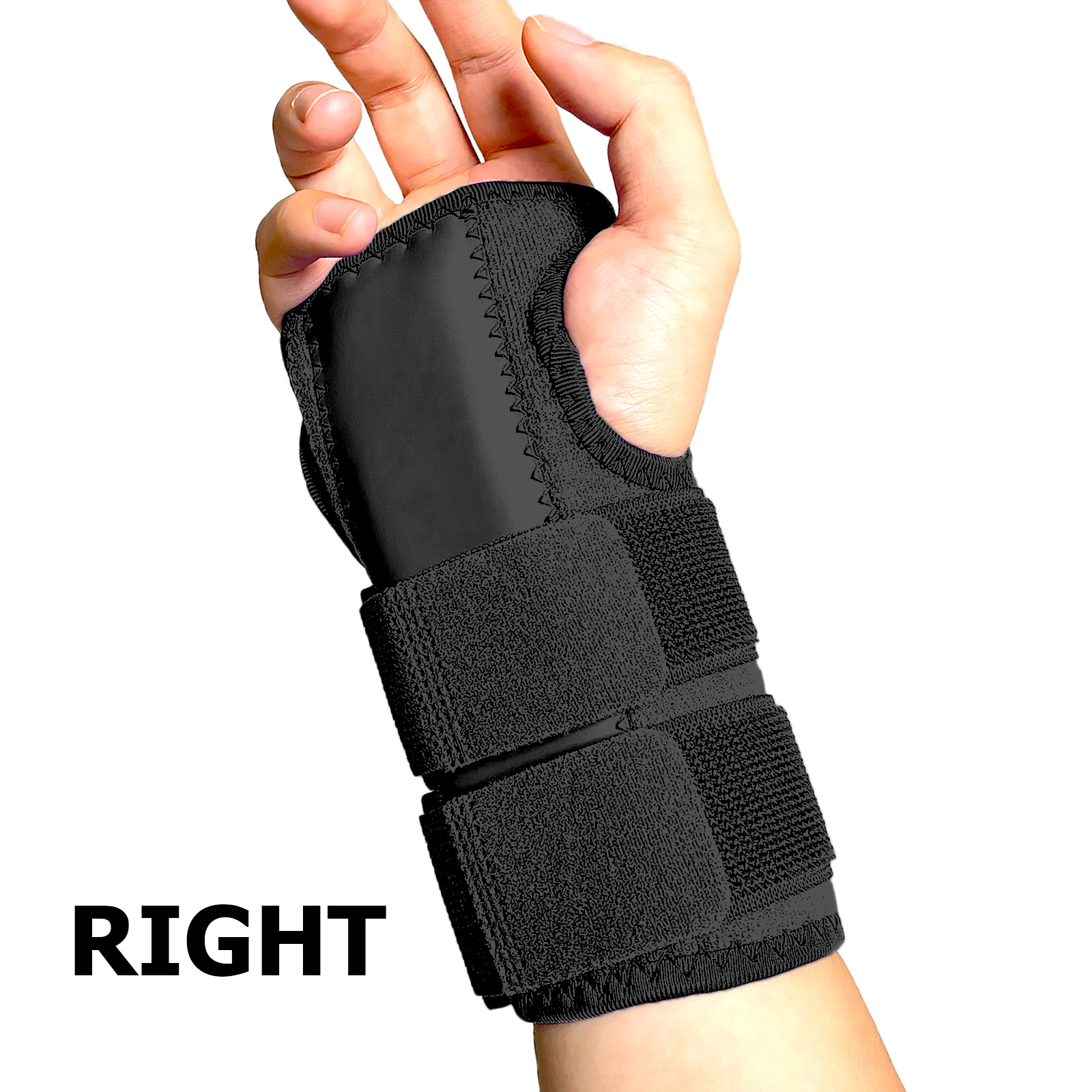 TEMU 1pc Adjustable Wrist Wrap With Dual Straps, Open-finger Design For Typing, Crafting And Daily Use