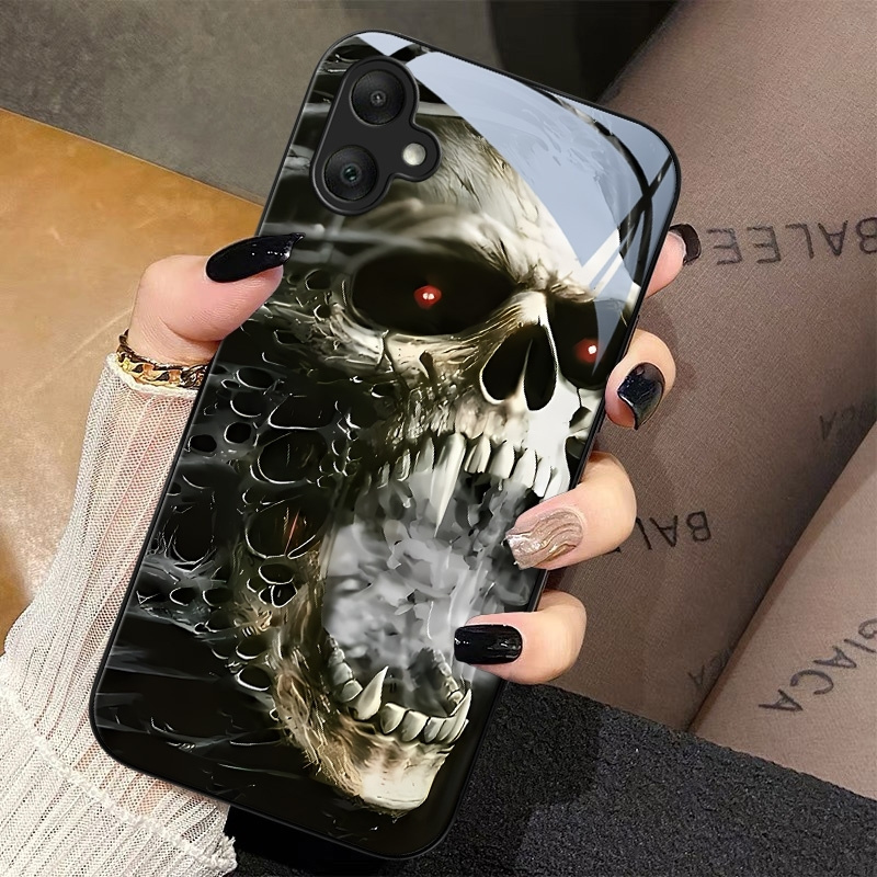TEMU New Tempered Glass Case For For Galaxy A06 5g Featuring Full Coverage With A Watercolor Graffiti Illustration In A , Providing Drop Protection,