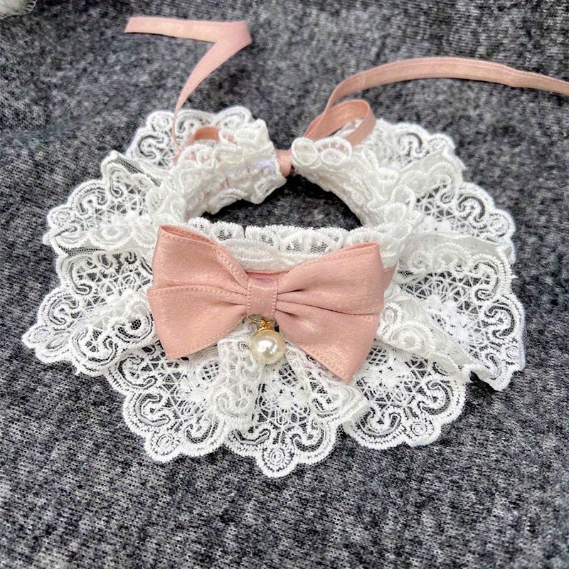 E-shop 1 Niedliche Schleifen-Halsband für Haustiere – Katzenfliege, Halsband, Speicheltuch, gestrickte Schleifen-Dekoration – Sehr süß sehr schön –