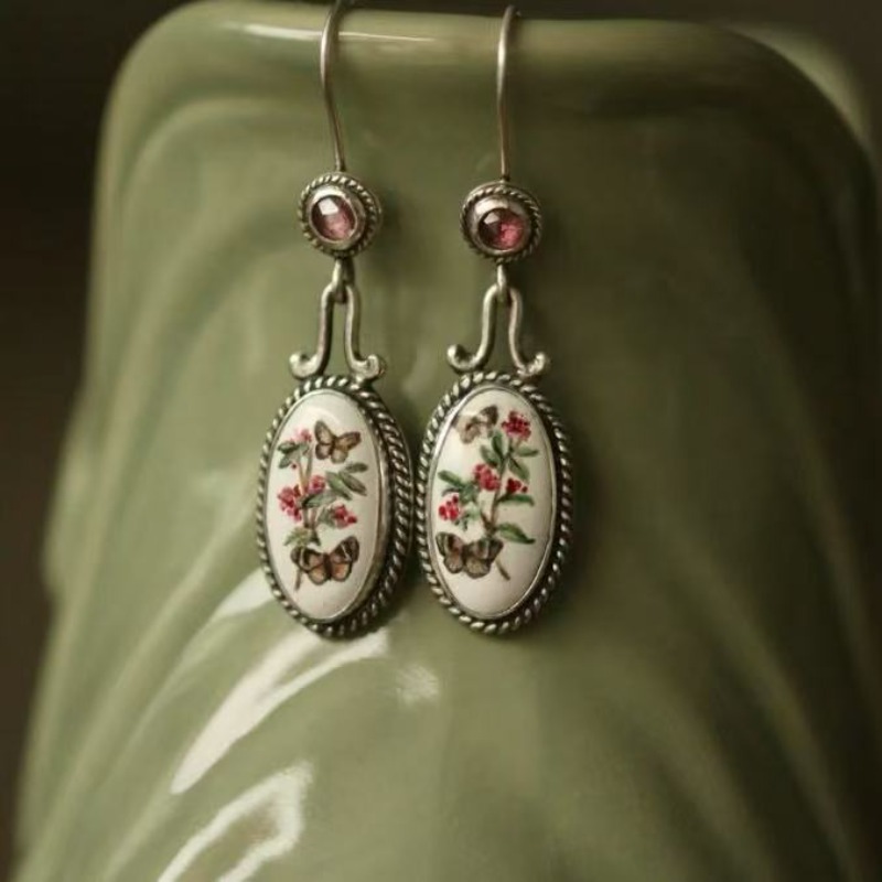 TEMU 1 Pair Women's Elegant Retro Cascading Flower Earrings - Jewelry For Wedding, Party, Banquet, Daily Wear - Vintage Durable Gift For Christmas,