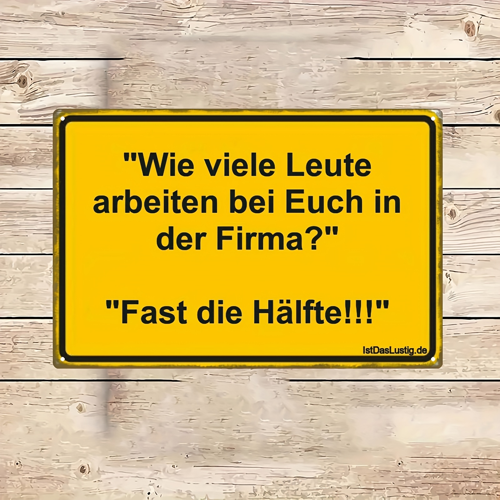 TEMU Klassische Wanddekoration, verziert mit gelbem Hintergrund und grünen Blättern, kombiniert mit humorvollen deutschen Zitaten, für die Dekoration