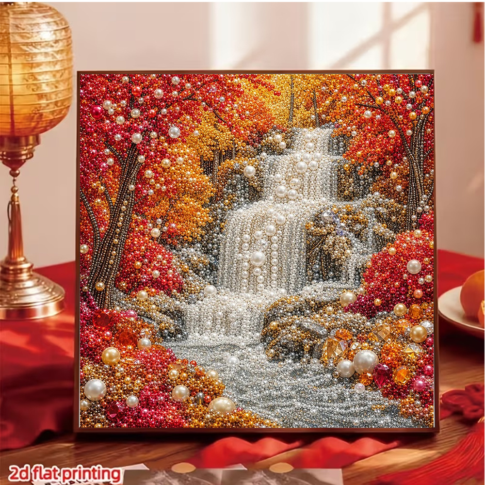 TEMU 1pc 2026 Nouveau Ensemble de Peinture Perle Imprimée 2D Plate Thème Noël Cadre Peinture Perle Créative Premium Art Facile Créatif Premium Fait