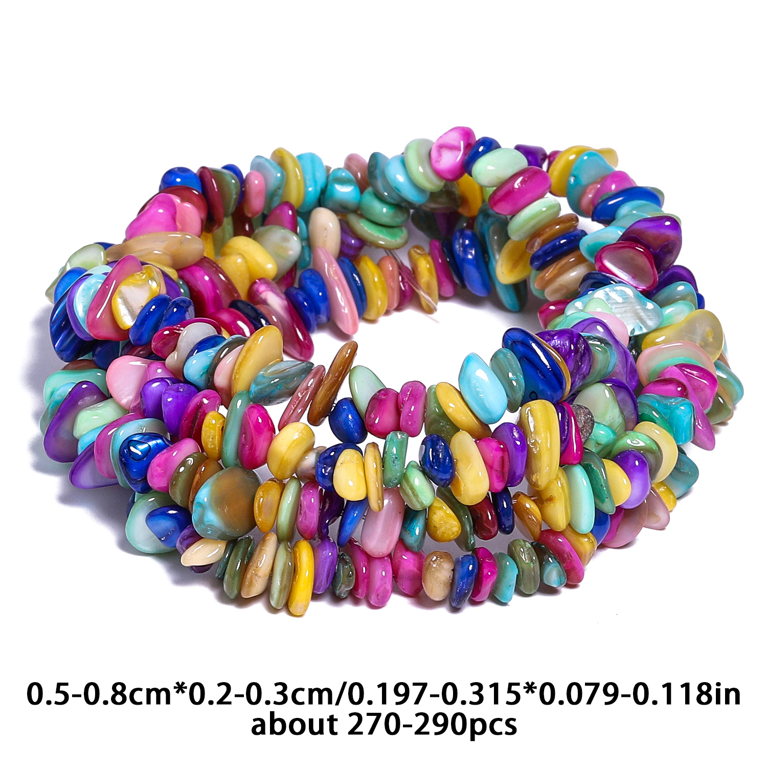 TEMU Natural Stone Gorgeous Colorful Crushed Stone Beads Irregular Loose Beads For Jewelry Making Diy Exquisite Bracelets, Necklaces, Earrings Crafts