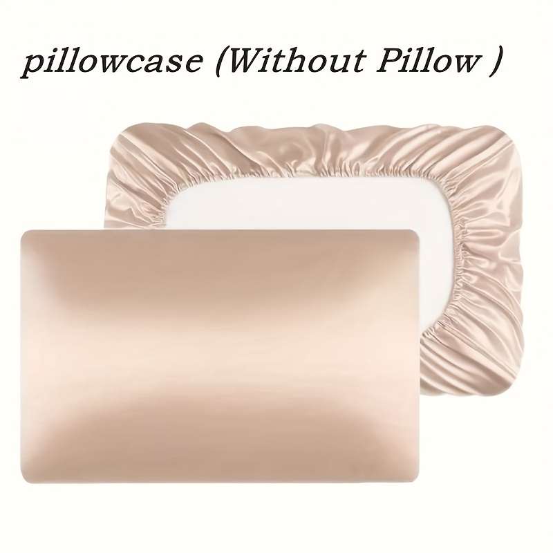 TEMU Taie d'oreiller en satin doux et respirant avec cordon élastique - Un indispensable pour un sommeil confortable dans , 1 pièce