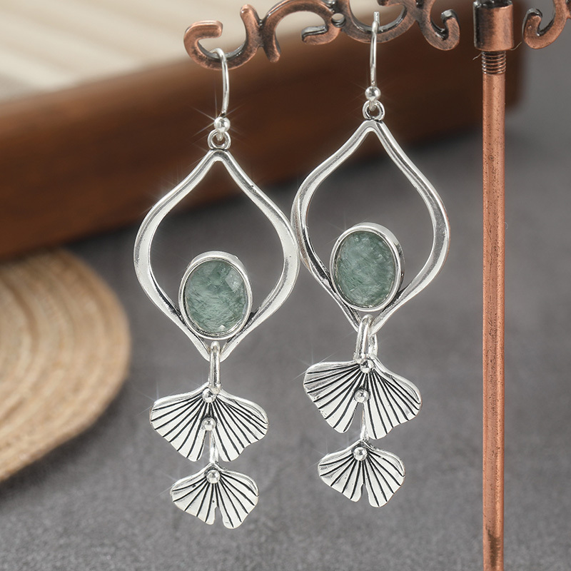 Image of Ladies' Elegant Wedding Engagement Earrings,inlaid With Colored Synthetic Zirconia, Birthday Party Gift Jewelry