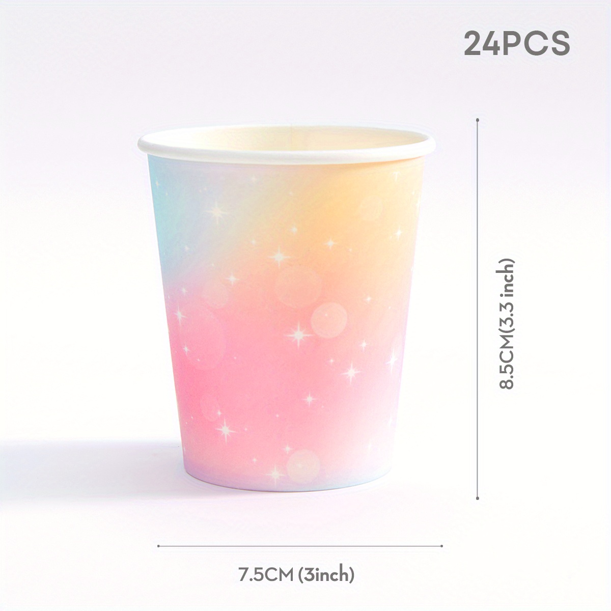 Image of 10/24pcs, 9-ounce Disposable Party Supplies, Gradient Pattern Disposable Paper Cups, Suitable For Princess Birthday Parties, Picnics, Gift- Events, And Decorations For Halloween、christmas
