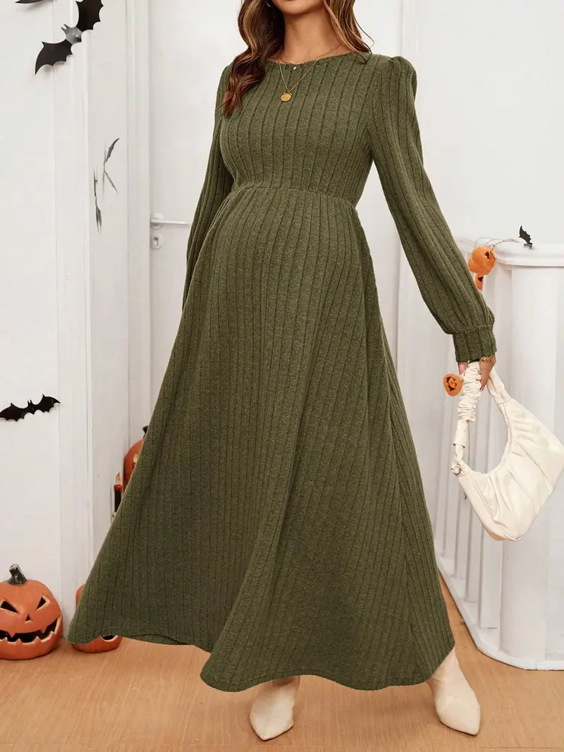 olive green long sleeve maternity dress PinkBlush Olive Draped Maternity Maxi