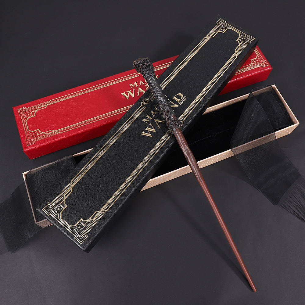TEMU Set de de regalo de varita mágica temática de , varita mágica de resina con de metal, varita mágica y elegante de regalo, varita de disfraz para