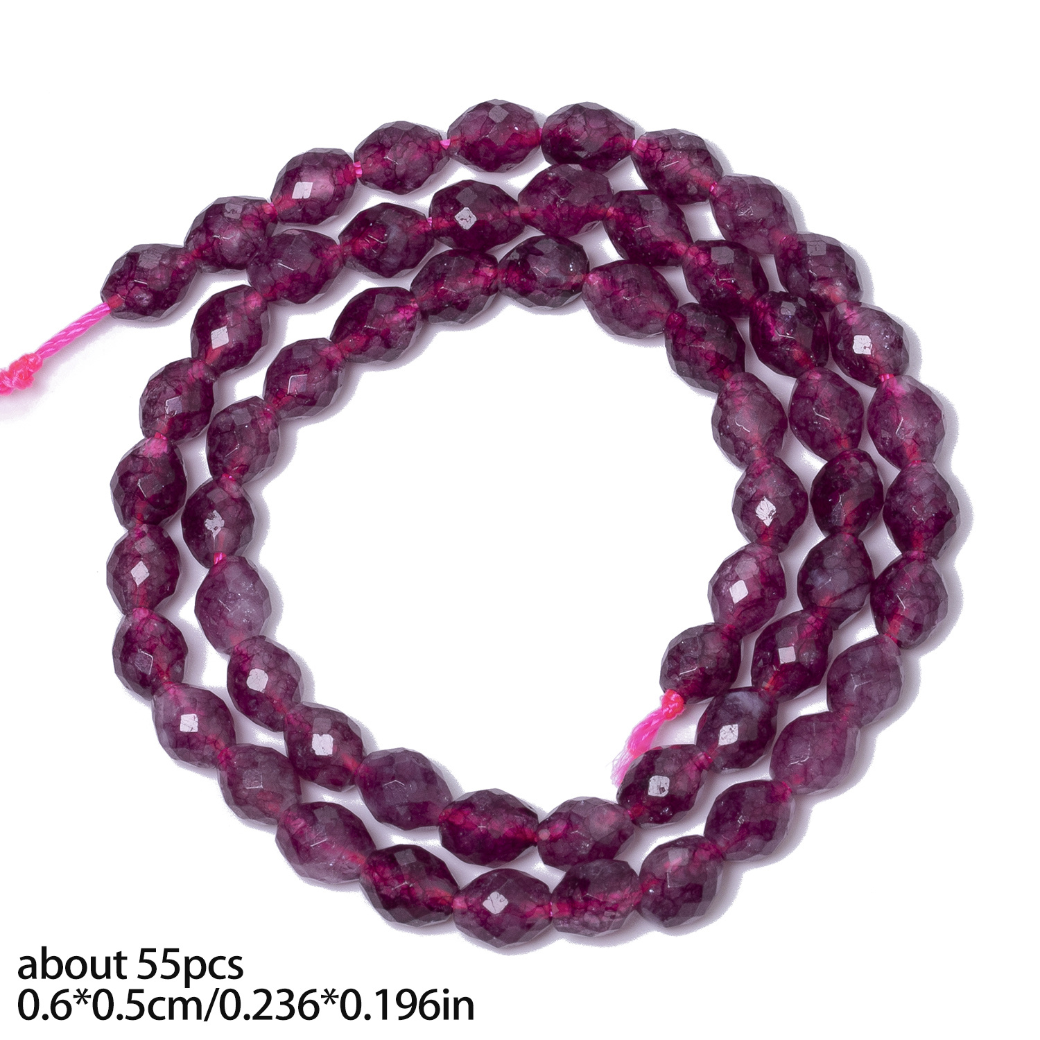 E-shop 55 Stück Natürliche Edelsteine - 5x6mm Facettierte Ovale Perlen, Lose Zwischenperlen für Schmuckherstellung, Echte Steinperlen für DIY Ohrringe,