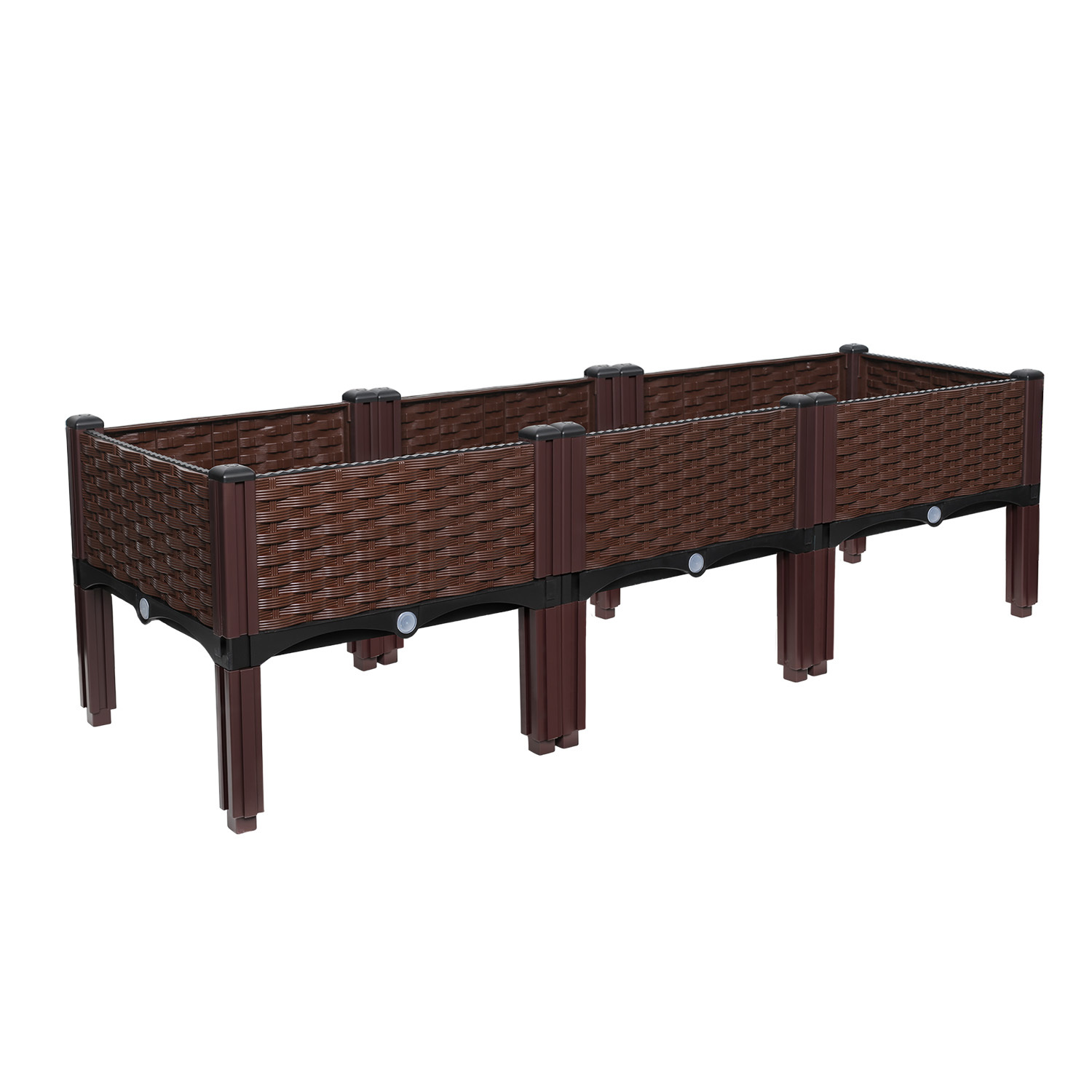 TEMU Special Planting Box For Home Balcony Gardening - Woven Plastic With Thickened Layers - Rectangular Flower Box Suitable For Vegetables And