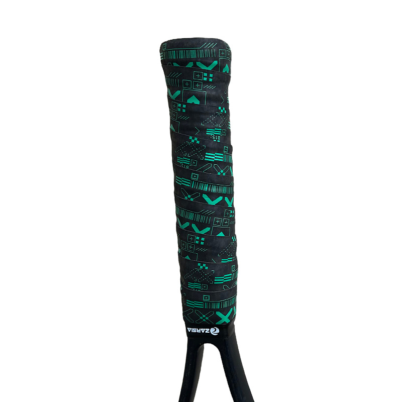 TEMU Non-slip Black And White Overgrip - Durable, Self-adhesive Grip Tape With Shock Absorption For Enhanced Performance