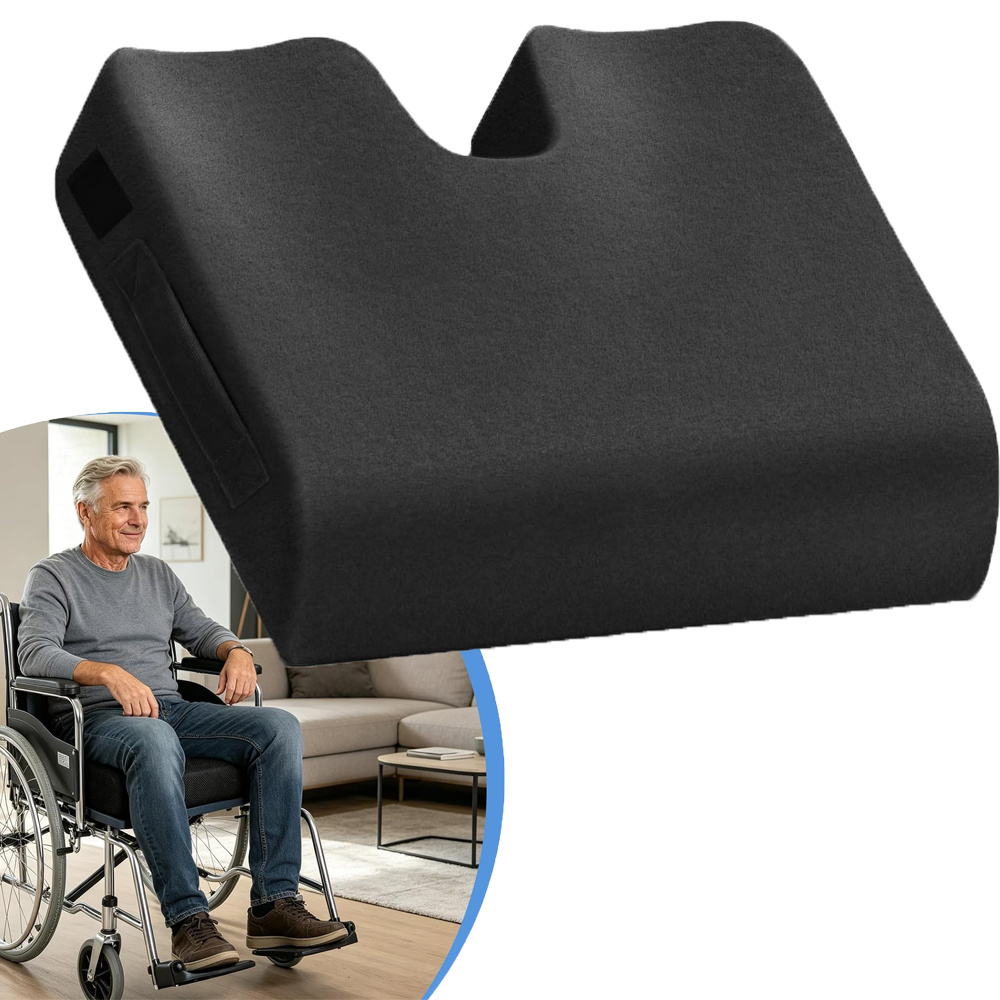 Image of Office Seat Cushion, Thickened Seat Riser For Easier Standing; Ergonomic U-shaped Tailbone Cushion, Designed Specifically For The Elderly And Adults, Suitable For Wheelchairs, Office And Car Seats