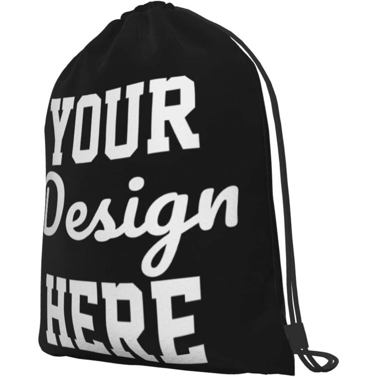 TEMU 1pc Custom Personalized Drawstring Backpack & Bag - Add Your Own Text/photo, Suitable For Sports, Gym, Beach, - Unisex Soft With Drawstring