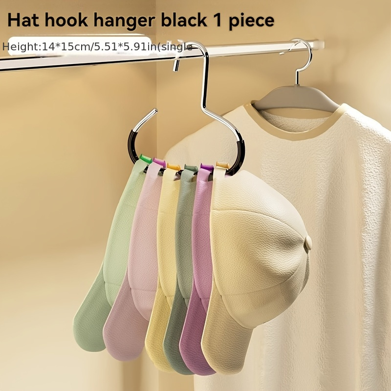 TEMU 1pc/2/3pcs New Hat Hanger, Hat Storage 1 Hanger Can Top Hats, Dormitory Wardrobe Inner Hanging Baseball Cap Sling Home Multifunctional Hanging