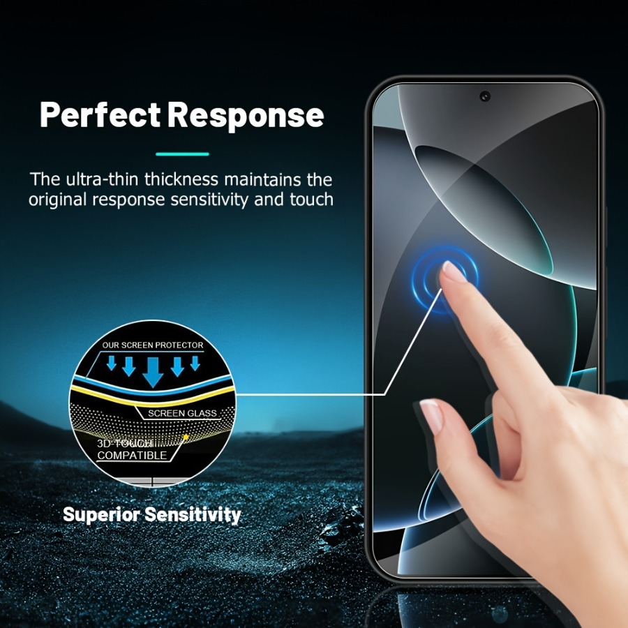 3pcs High Quality Anti-Peep Tempered Glass Screen Protector, Compatible with Google Pixel 7/7a/8/8a/8Pro/9/9a/9Pro/9Pro XL/10/10A/10Pro/10Pro XL Series, Fingerprint Unlock, Anti-Spy, Anti-Fingerprint, 3D Coverage, Precise Fit, Case Friendly