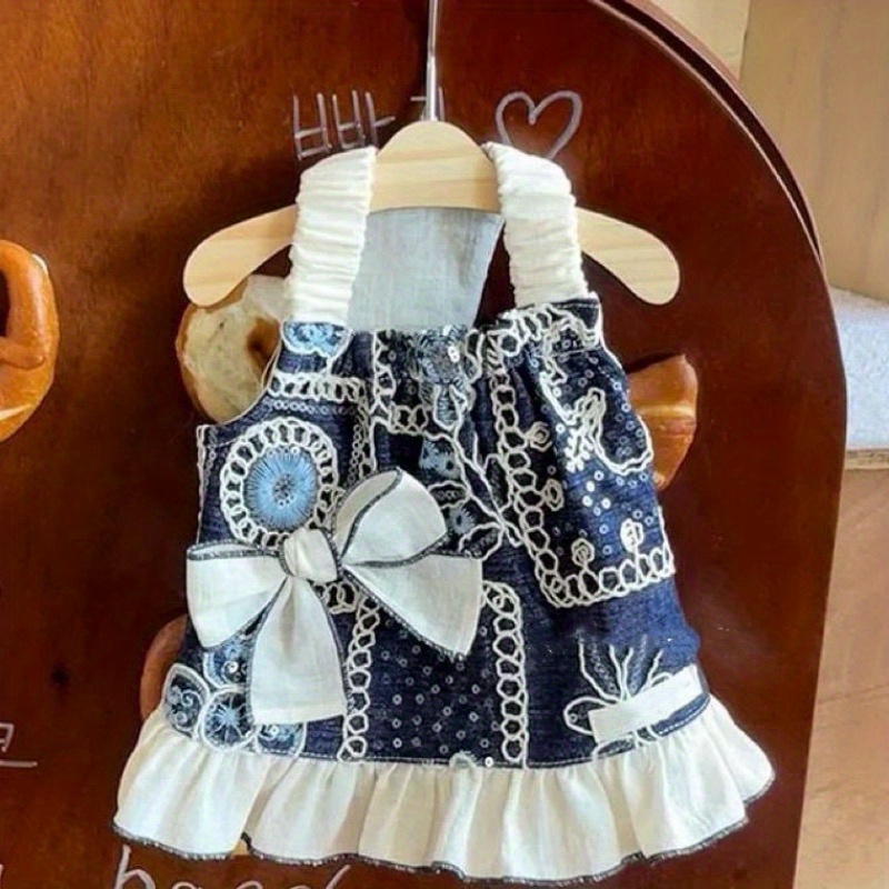 TEMU 【新商品】ペット服 犬 猫 プリンセス リトルヨークシャー ベア 春夏 薄手 通気性 プリンセス スカート