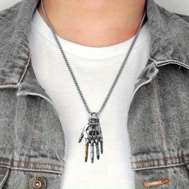 1pc mechanical hand jewelry charm necklace pendant for men women gift Product details 0