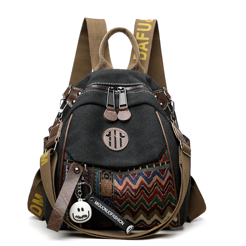 2026 Trend Ethnic Style Embroidered Backpack For Short Trips, Durable And Versatile