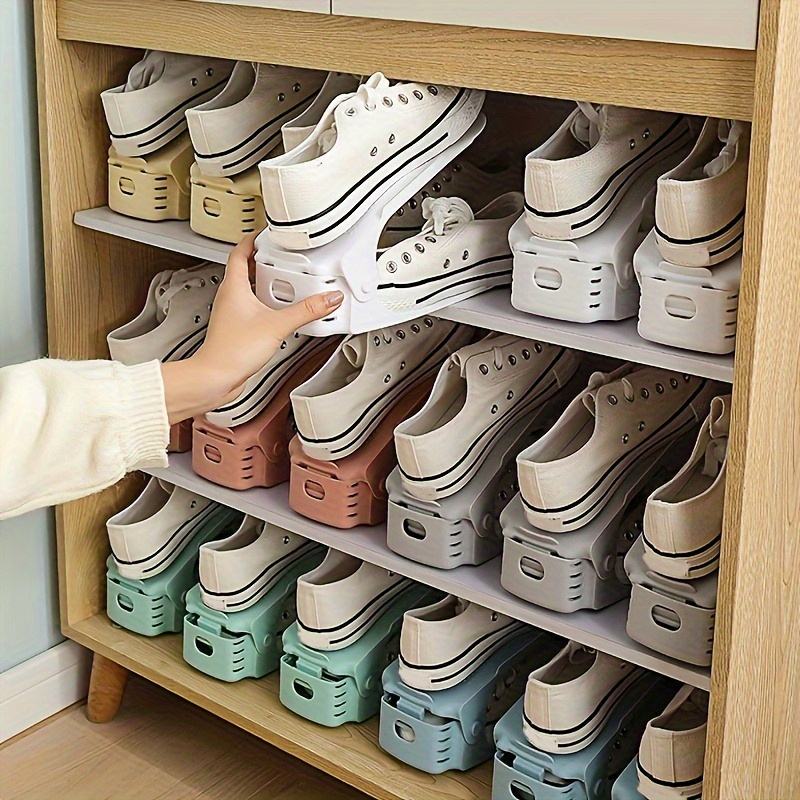 10pcs Adjustable Storage Shoe Slots for Space-Saving Organisation