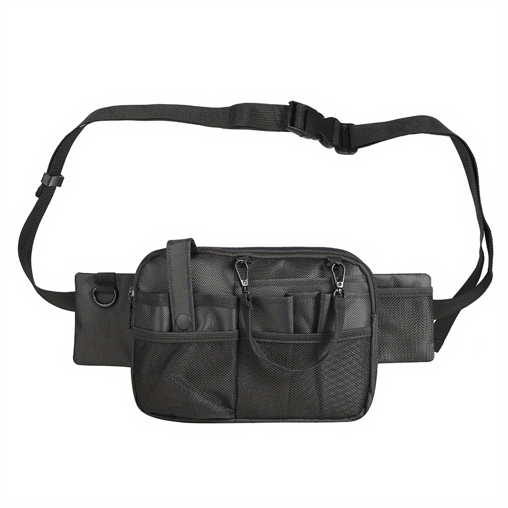 TEMU Compact & Lightweight Nurse Waist Bag - Durable 1680d Oxford Fabric Medical Tool Organizer With Adjustable Strap, Design For To Medical Supplies