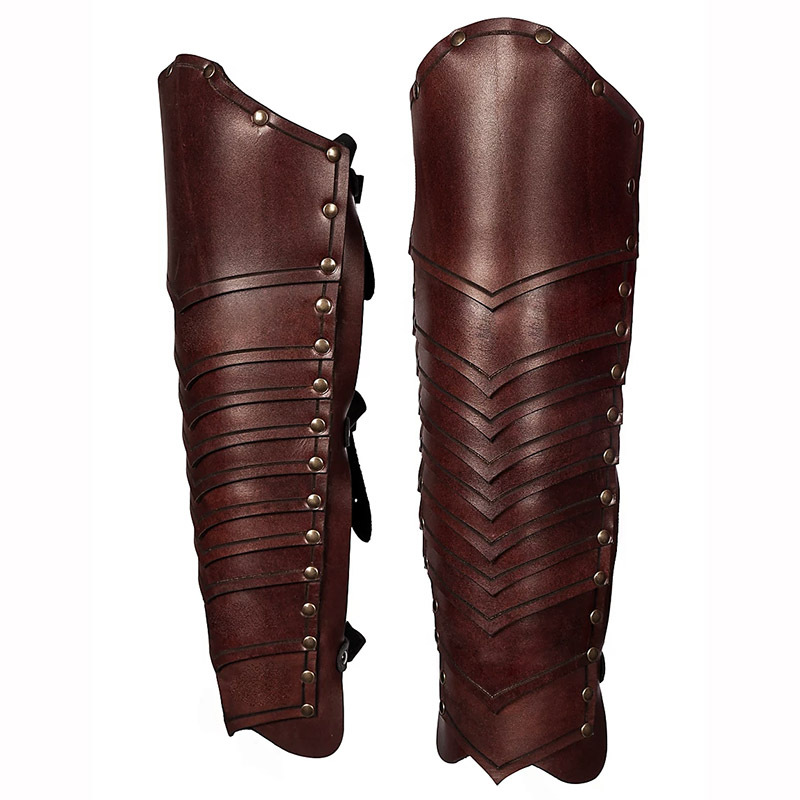 Image of Vintage Medieval Renaissance, Nordic Viking Vintage Leggings Cosplay Elf Warrior Knee Pads, Suitable For Halloween, Stage Play, Masquerade Wear
