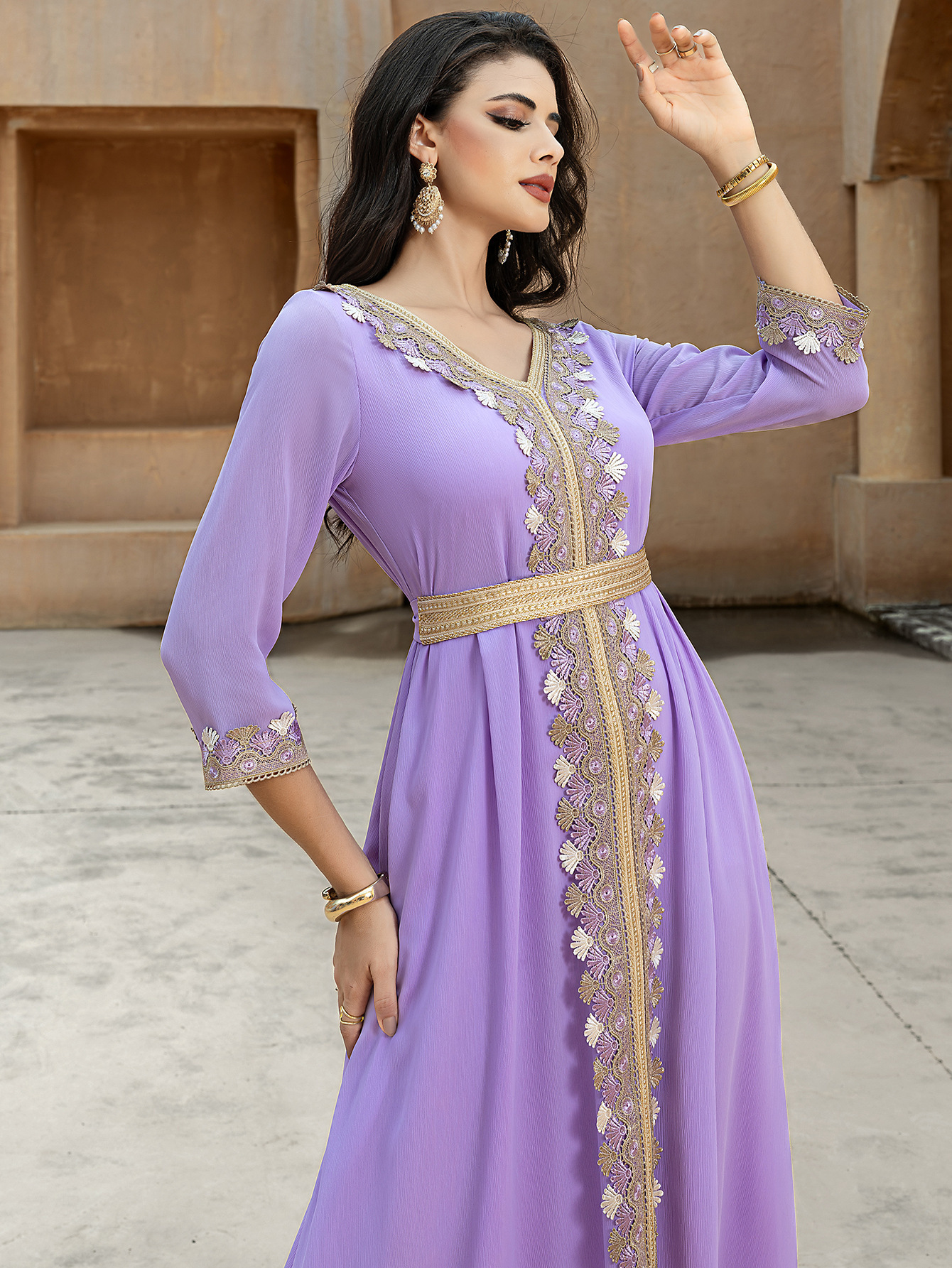 slim fit dress slacks Purple Flared Long Sleeve Maxi Dress – shopaleena