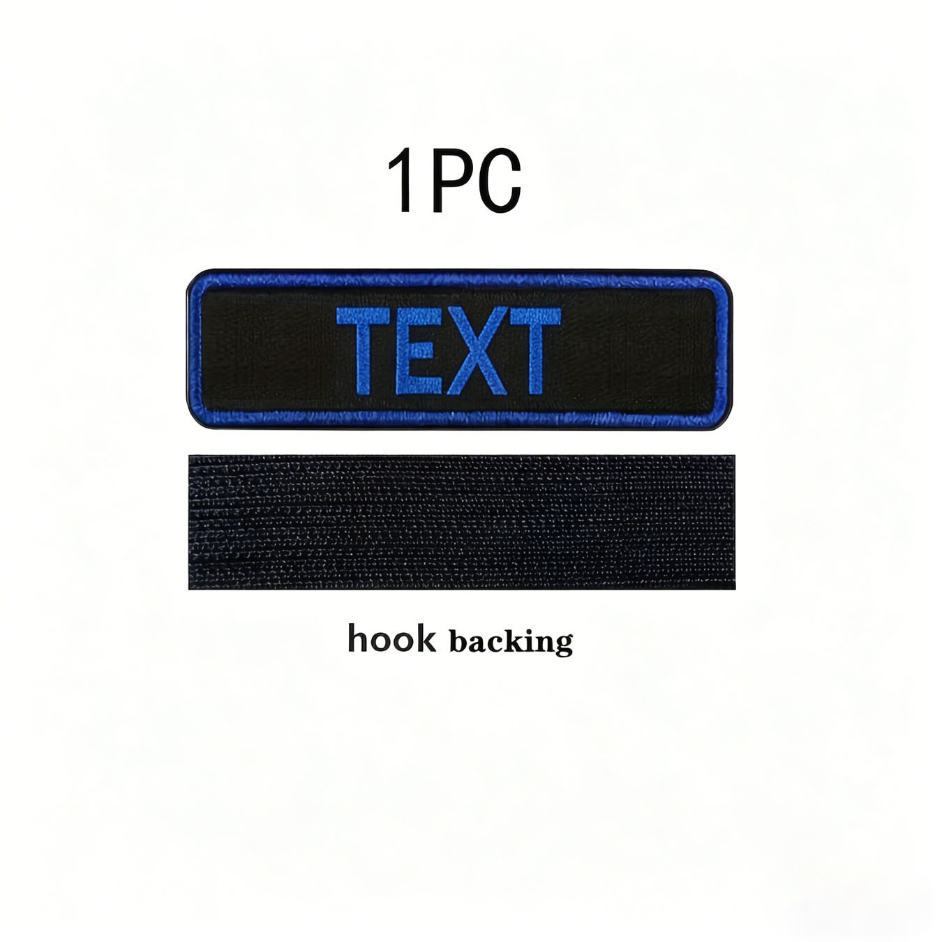 TEMU 10.16 X 2.54cm Custom Embroidered Name Badge, Personalized Text And Logo Patch, Durable Polyester Patch, Diy Customizable Embroidered Applique,