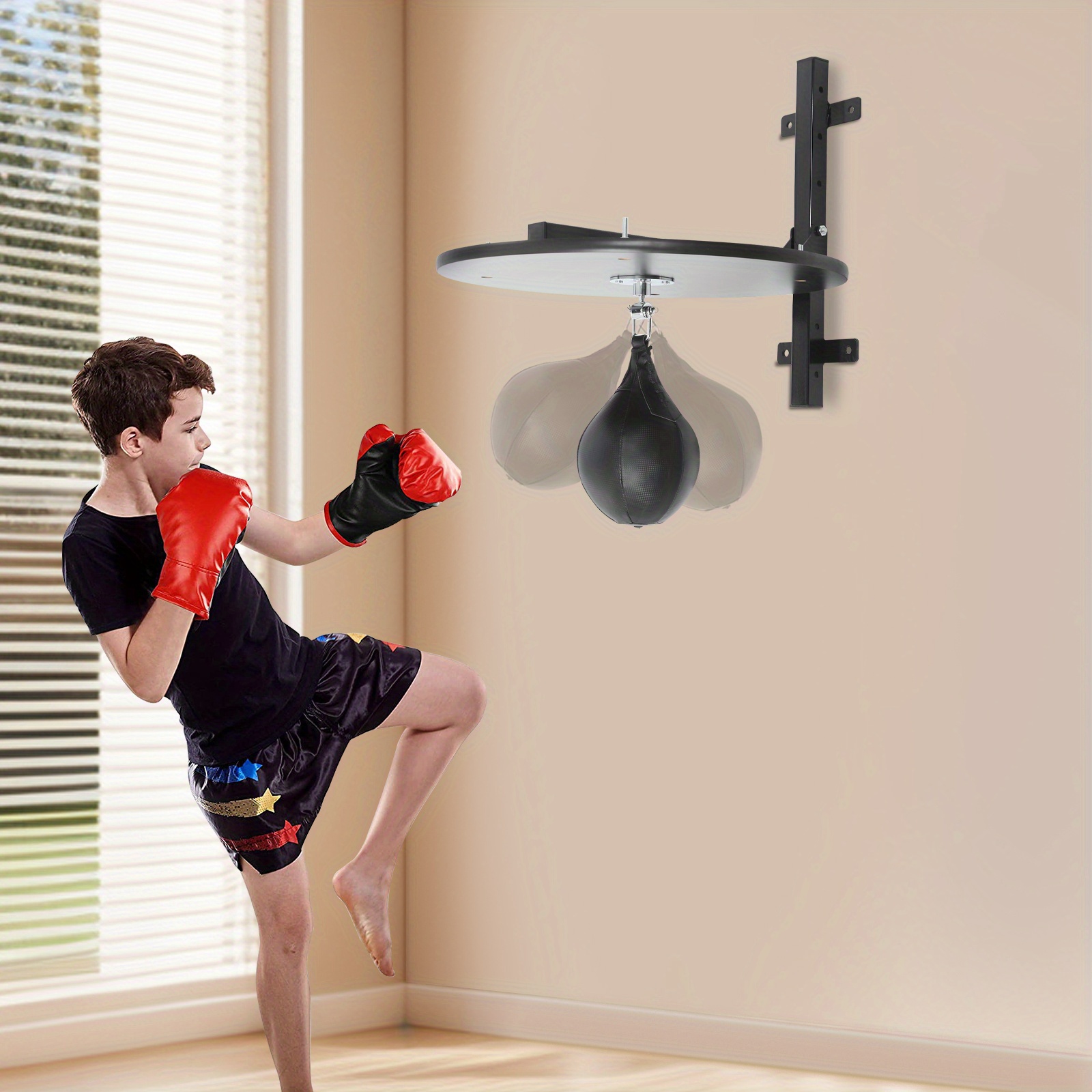 Fold Away Speed Bag For Apartment U Steel Punching Heavy-Duty Speed Bag  Platform Perfect For - Main Image