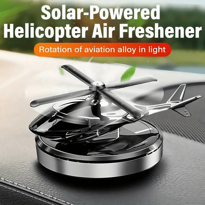 solar powered rotating car ornament helicopter design stylish decorative piece for cars and rvs long lasting   freshener car dashboard decoration fashionable automotive accessory trendy interior gift