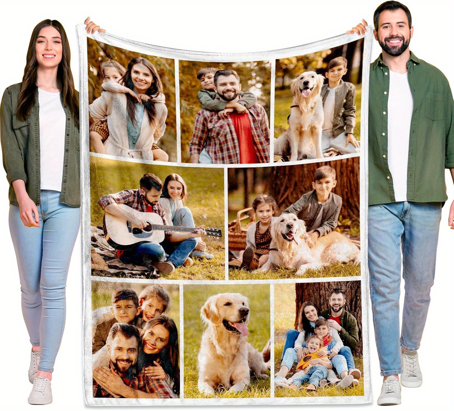 personalized photo blanket custom flannel throw with multiple pictures perfect gift for     cozy   details 4