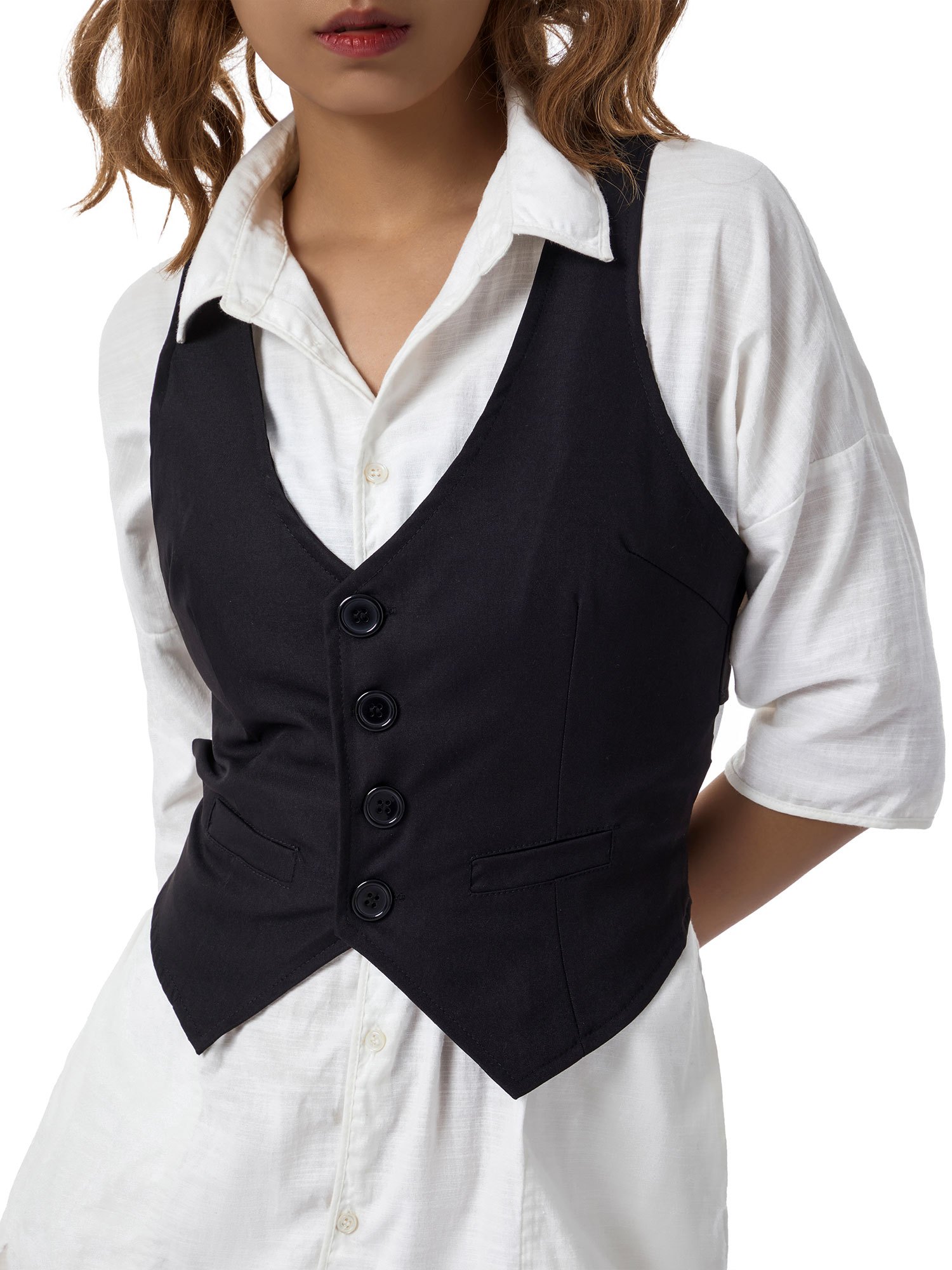 black vest top dressy