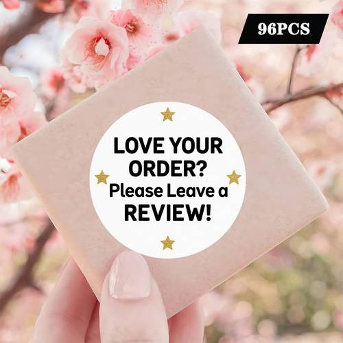 96pcs Request Round Stickers, with Design, E-Commerce Packaging, Online Store , Small Business , Etc