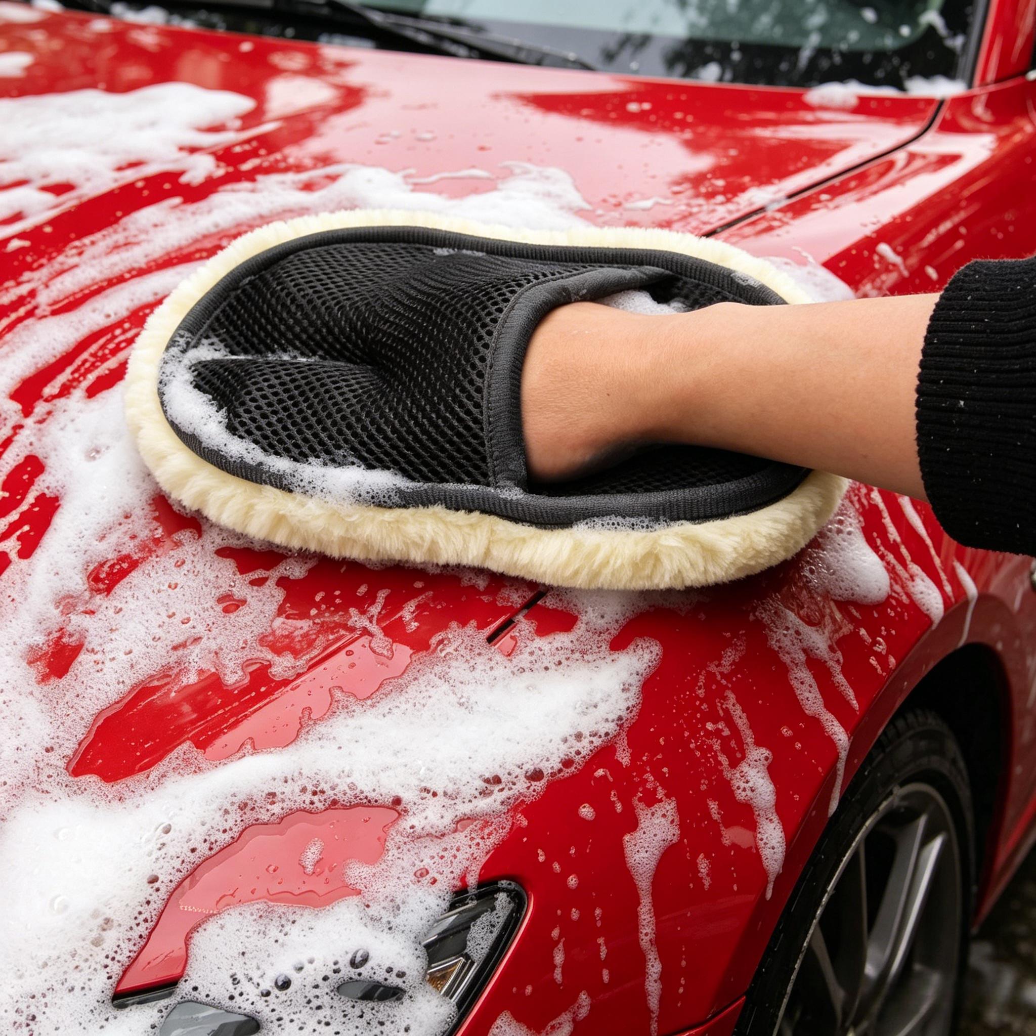 3pcs Set, (2pcs Soft Microfiber Car Cleaning Gloves And 1pc Car... product image 6