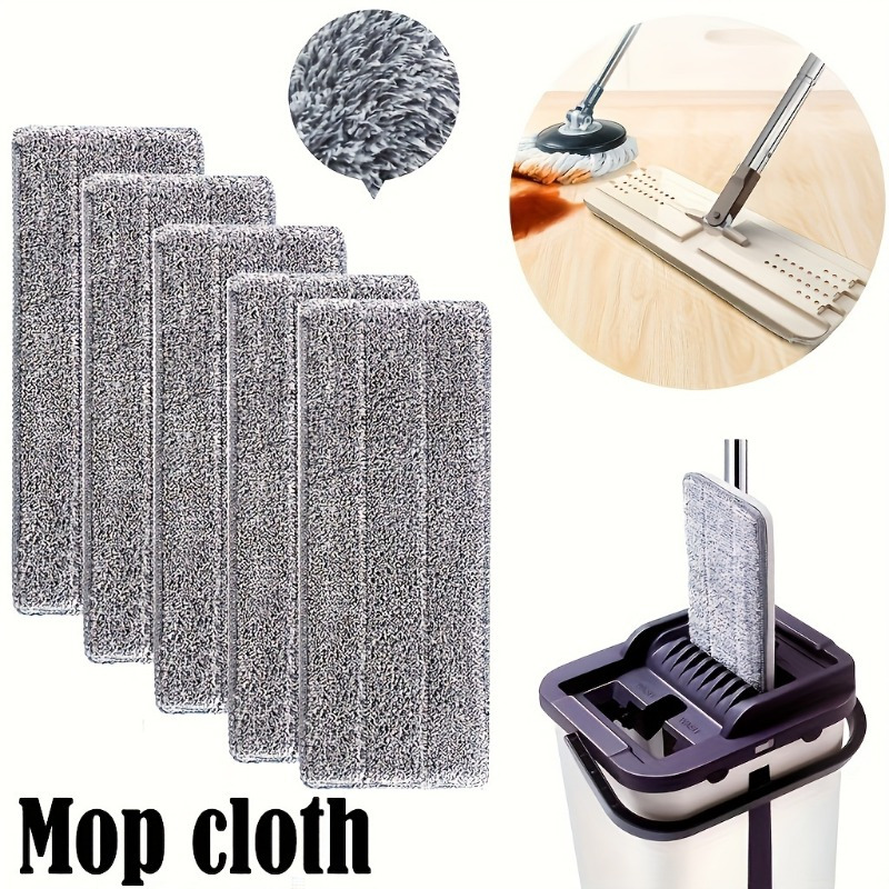 5pcs microfiber mop pads reusable and   washable replacement mop heads for wet and dry use with easy clean cloth for household and commercial cleaning supplies details 0