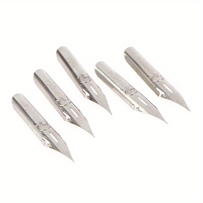 TEMU 5pcs Retro Dipped Tip G Nib Metal English Calligraphy Stationery Office School Supplies Writing Supplies