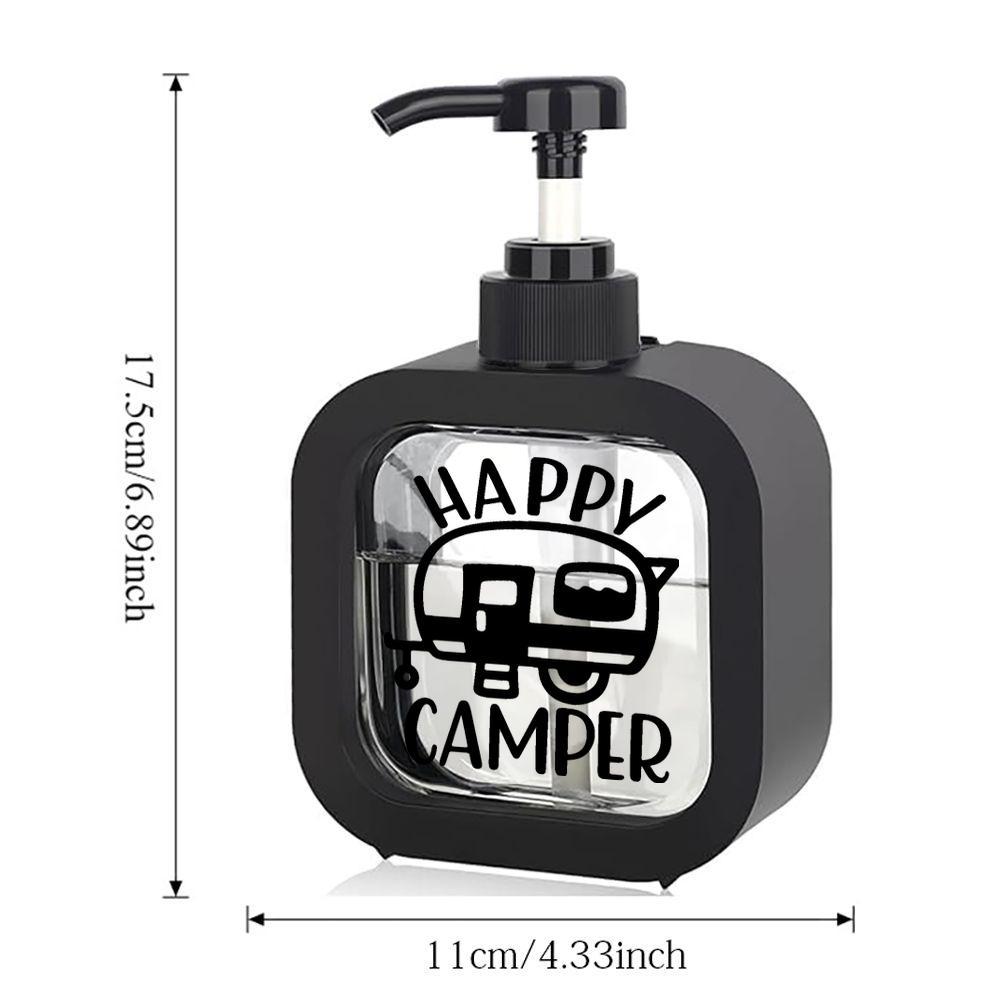 TEMU Happy - Ideal Portable Soap Dispenser For Camping Enthusiasts & Travel Souvenir - Moisturizing Hand Soap, Pump Bottle, Cute Soap Dispenser, Bathroom Additions, Liquid Hand Soap