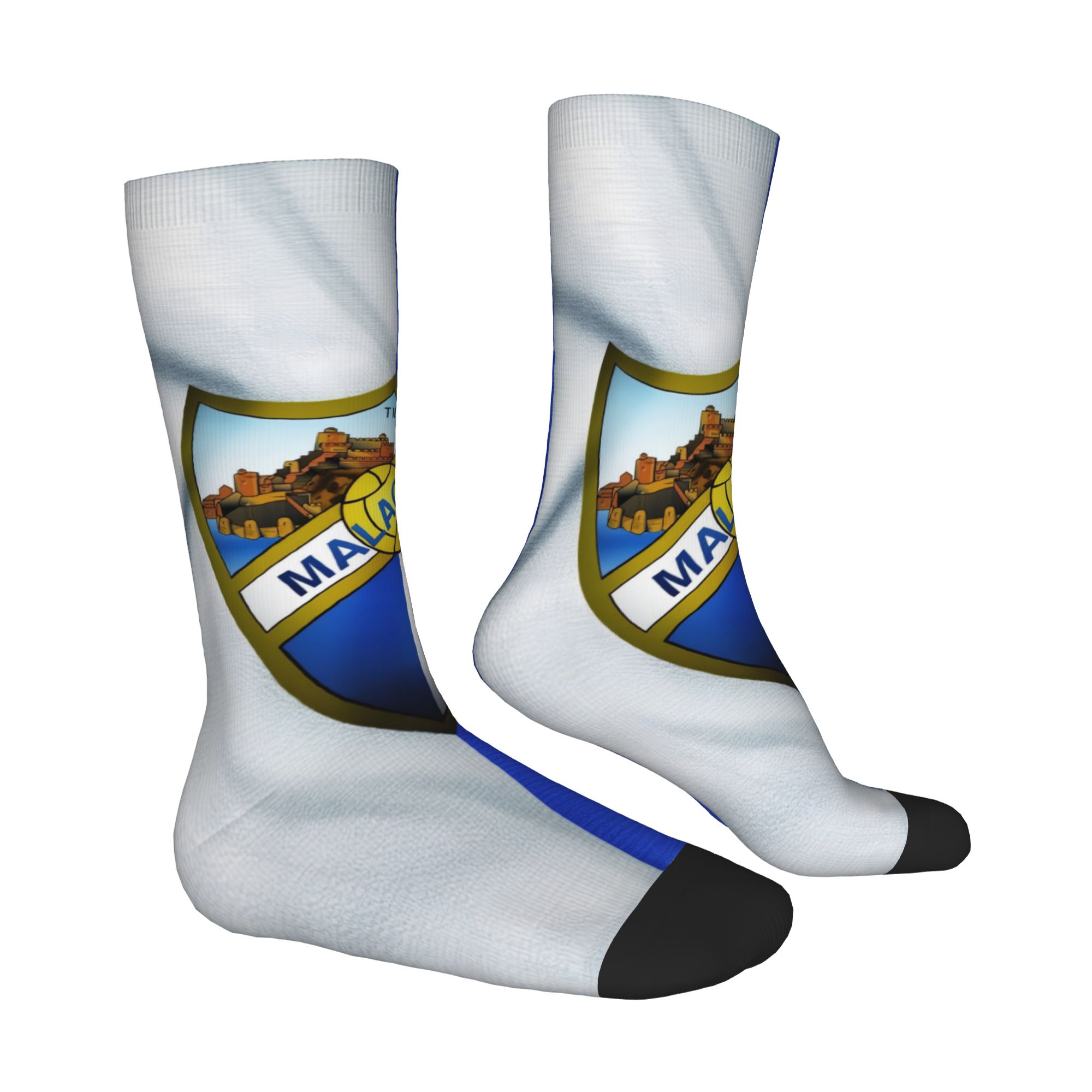TEMU Calcetines pantorrilla con logo del C.F. y de azul y blanca, ropa de moda