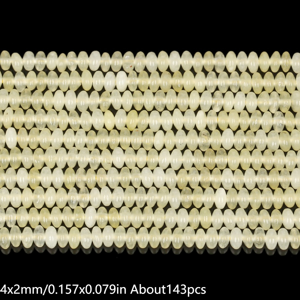 TEMU Beads & Bead Assortments 1 Strand Yellow Jasper Chalcedony Rondelle Beads For Jewelry Making Diy Necklace Bracelet Decorative Material About