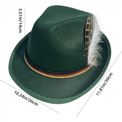 men women jazz hats vintage wide brim hat feather top hat for oktoberfest party