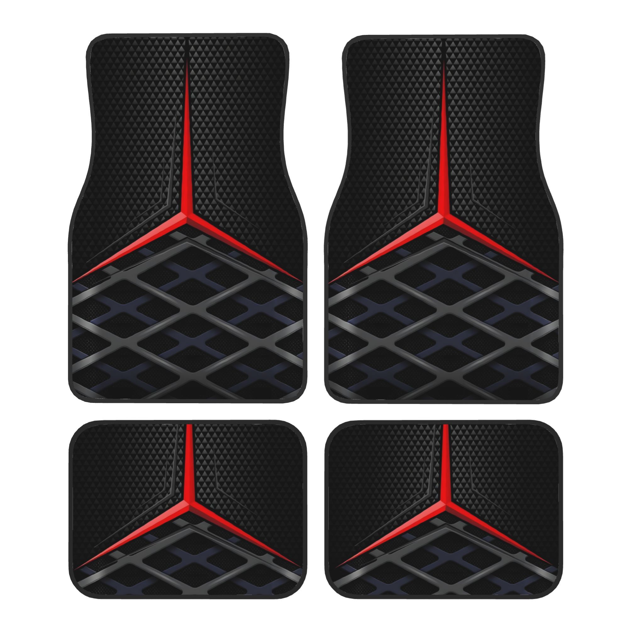 TEMU 4pcs 3d Tech Car Floor Mats - Compatible With Cars, Trucks, And Suvs. Enhance Driving , Universal , Easy To Clean/machine Washable/durable.
