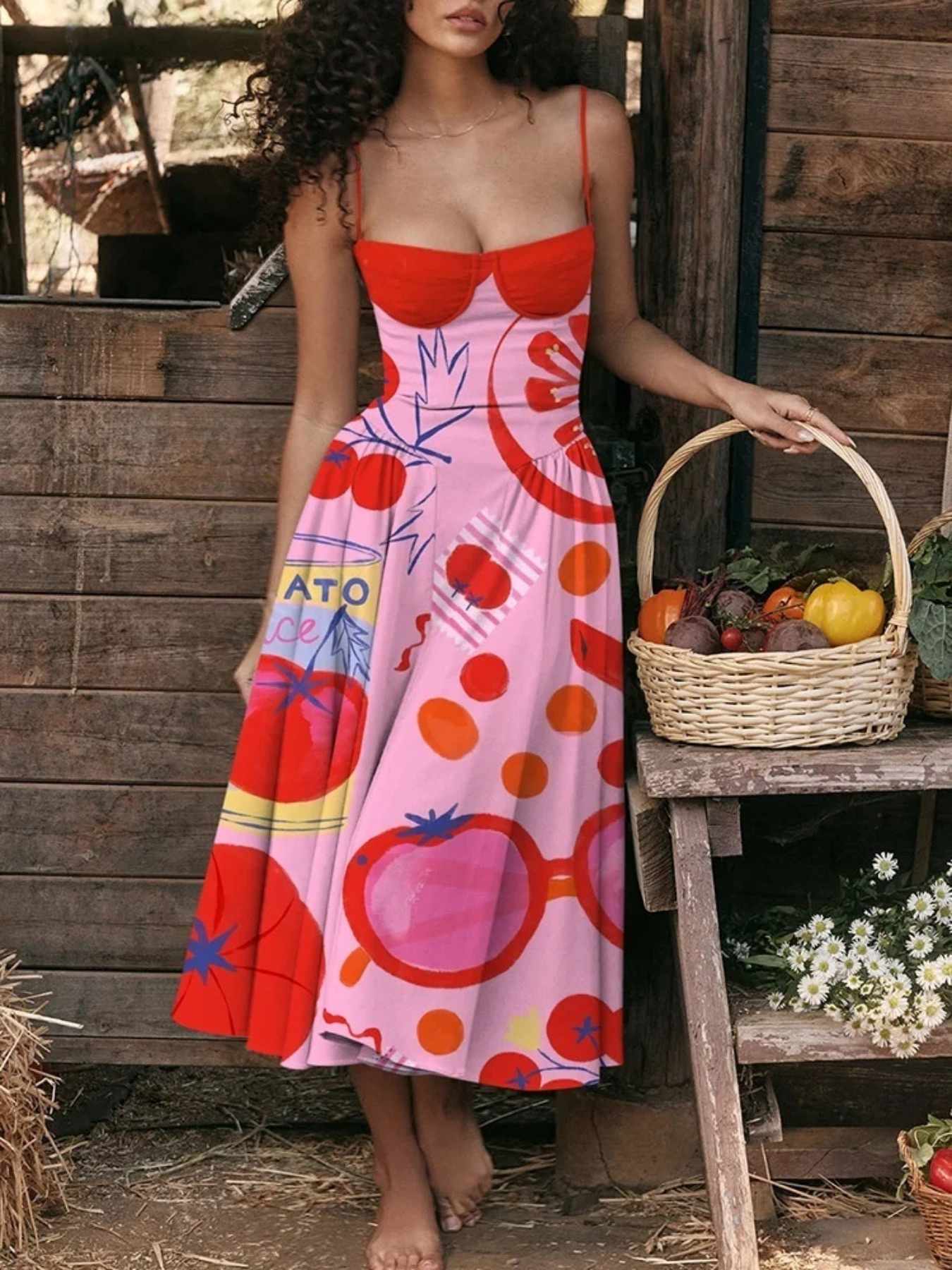 fruit dress sold on Temu United States