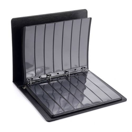 30pcs 9 hole stamp collection page stamp collection booklet inner pages loose leaf black background double sided