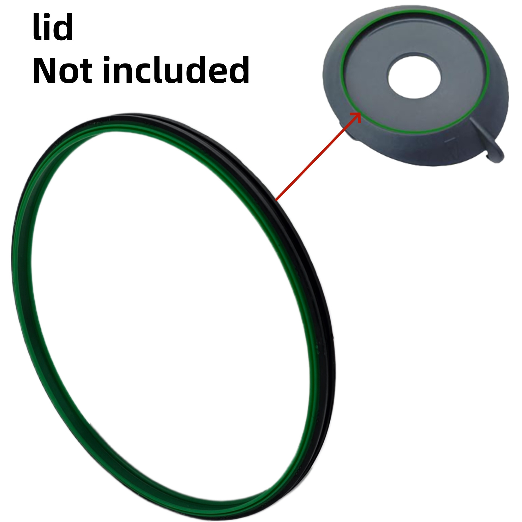 TEMU 1pc Tm31 Silicone Lid Sealing Ring, Large, Green, For Dining Use, Compatible With Blenders