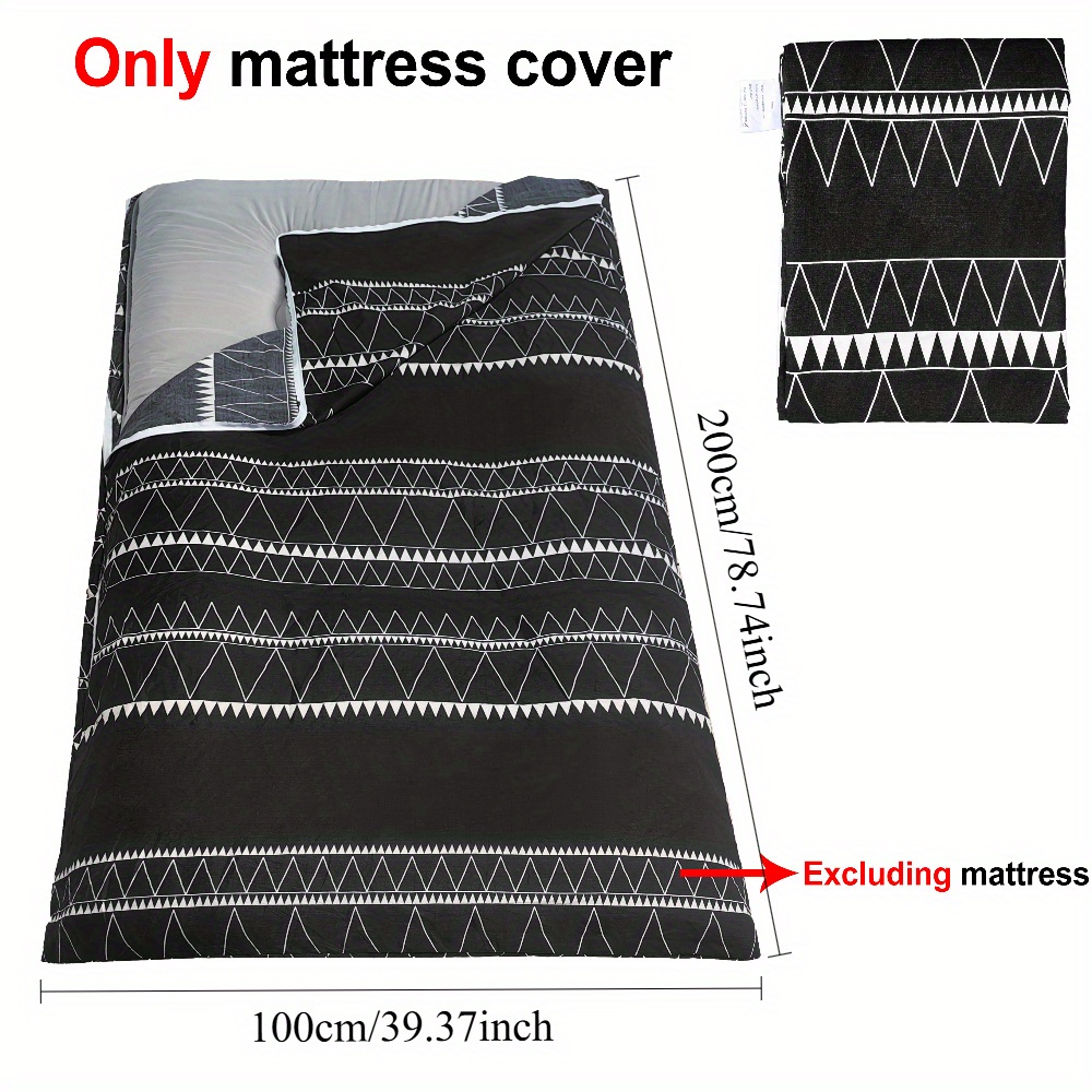 Mattress Cover For Traditional Japanese Futon Mattress, Zippered Floor Mattress Cover, Super Soft And Machine Washable, Twin, Full, Queen