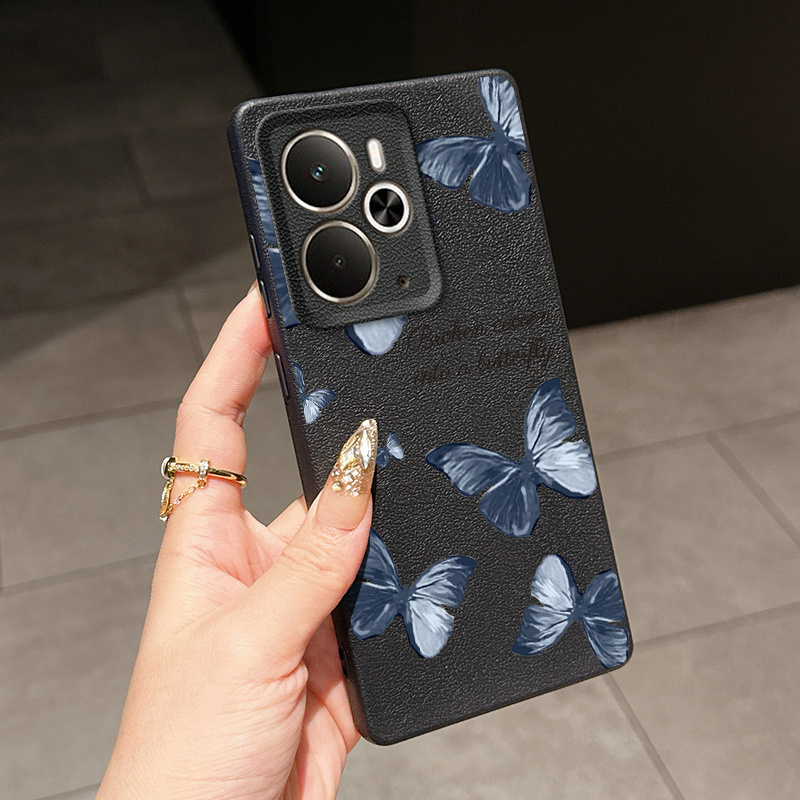     antigolpes, resistente a arañazos y caídas de cuero sintético tpu   para realme 15, 15 pro, 14, 14 pro, 14 pro plus, 13 pro plus, 12,  , 12 pro plus, 11, 11 pro, 9 pro+ - cubierta artística con diseño texturizado, carcasa flexible e inteligente