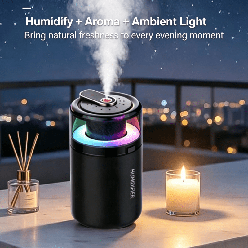 TEMU Car Aromatherapy Diffuser/essential Oil Atomizing Humidifier - 3-in-1 Humidifier, Diffuser, And Ambient Light, Featuring 3-level Adjustable