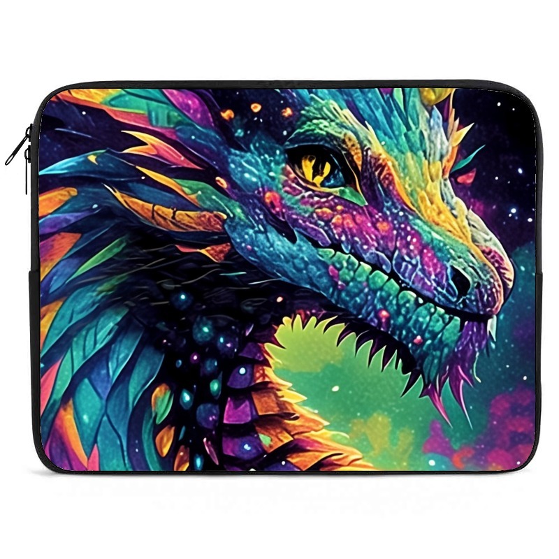 TEMU Laptop Sleeve Case, Colored Dragon Shockproof Protective Laptop Bag For Work Business Travel, Laptop Cover Carrying Briefcase Portable Messenger